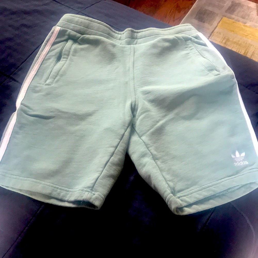 Light green Adidas shorts, S